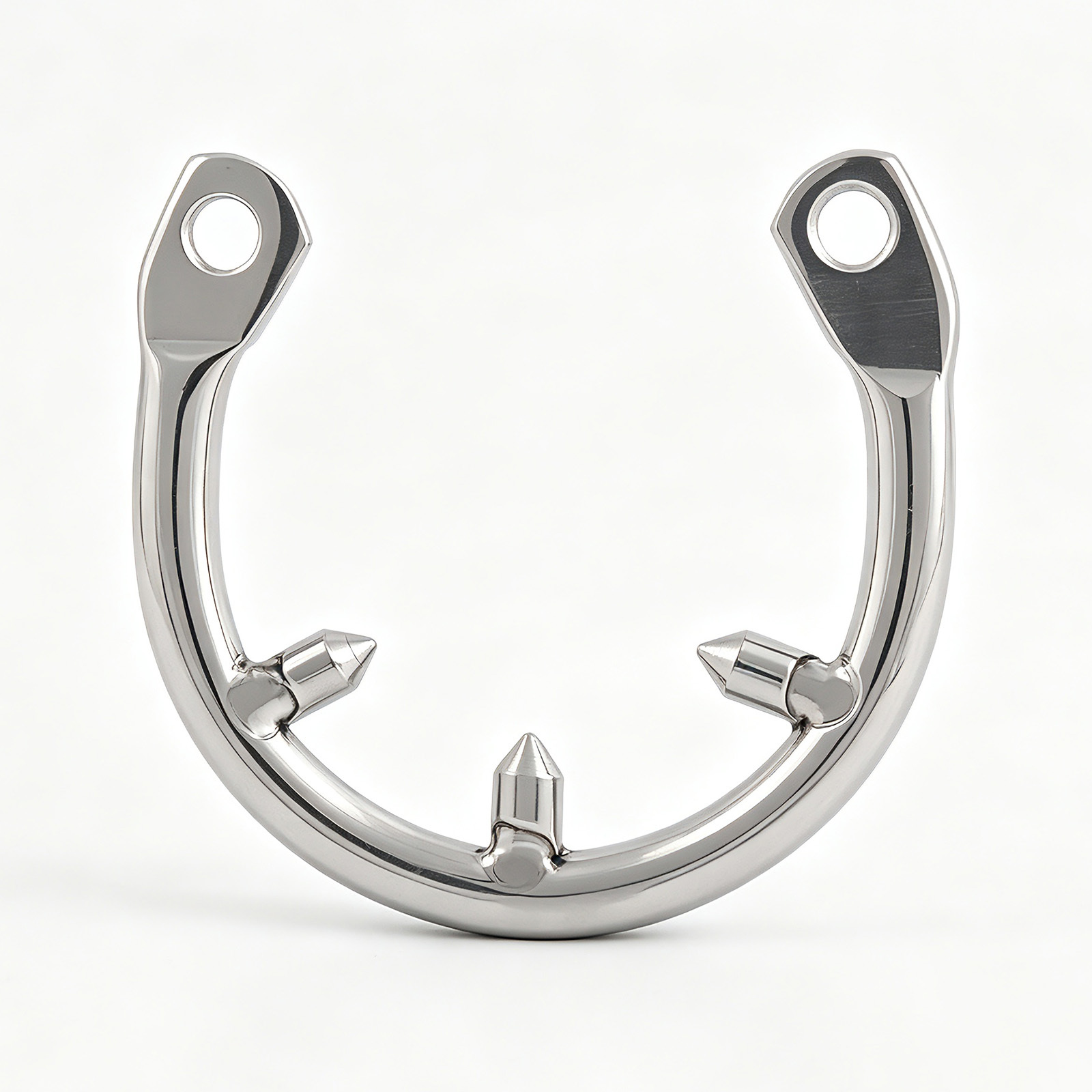 TERNENCE Men's Virginity Lock Belt Male Chastity Cock Cage Anti-Off Ring (Cage Two Dowel pins Distance: 31mm / 1.22 Inches)