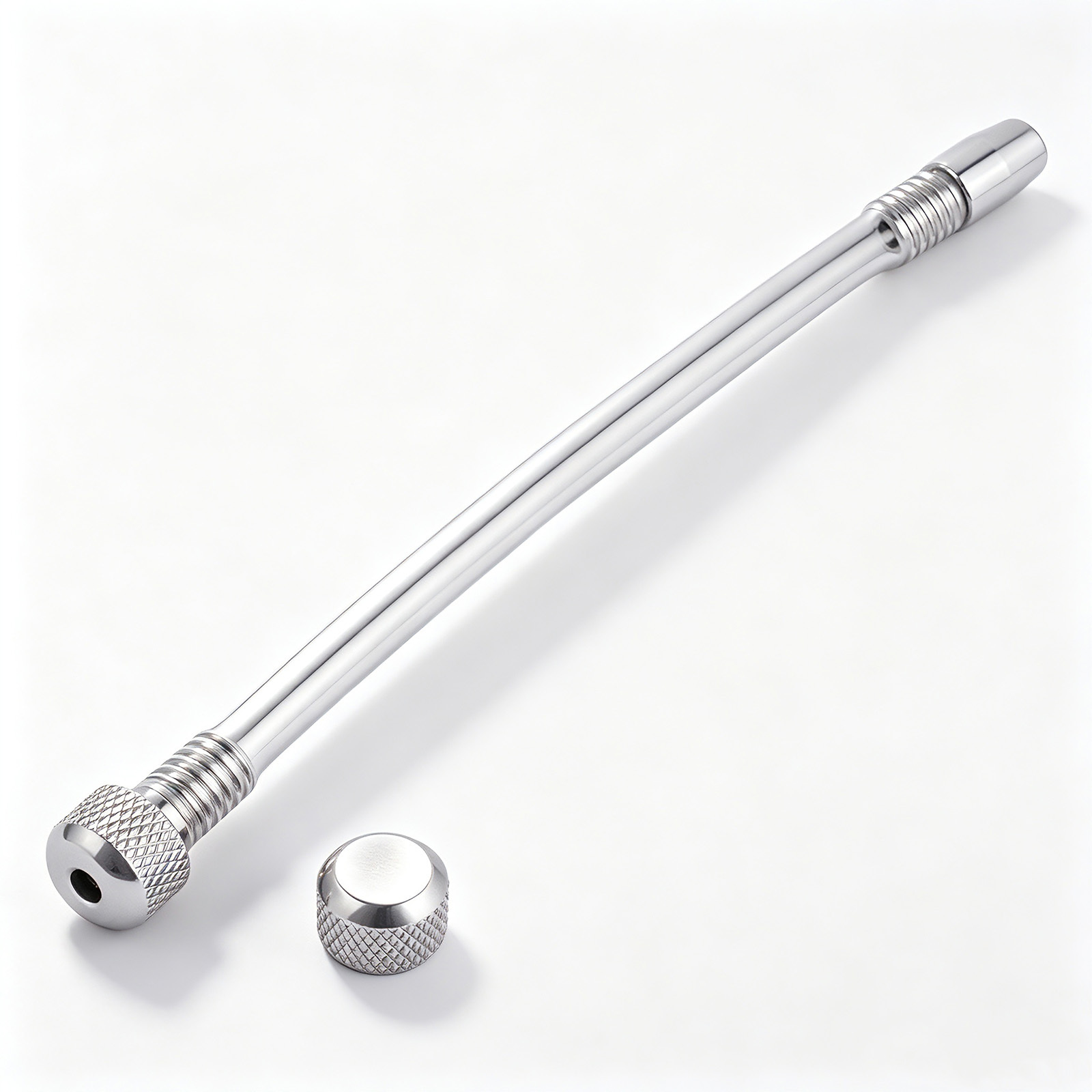 TERNENCE Male Stainless Steel Chastity Cock Cage Accessories Universal 8mm Silicone Tubing with a Perforated nut + a Non-Hole Nutt (Q15)