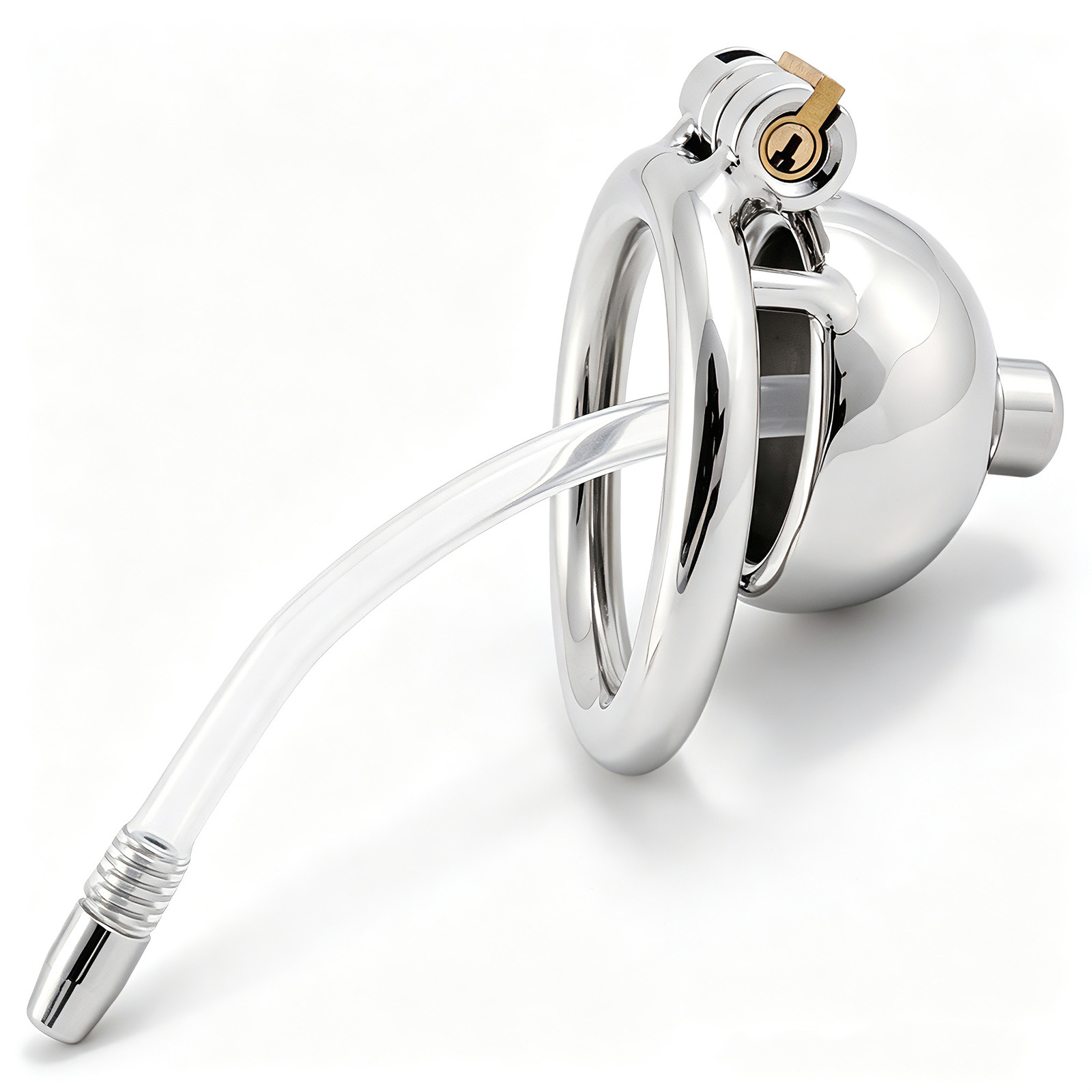 TERNENCE Small Male Cock Cage Chastity Locked Sex Toy with Catheter