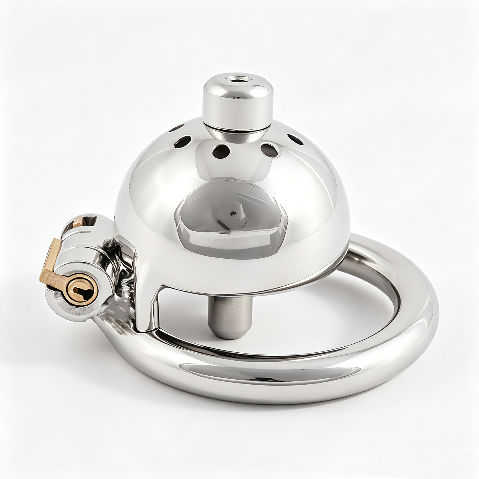 TERNENCE Stainless Steel Male Chastity Device Male Virginity Lock Cock Cage with Tube