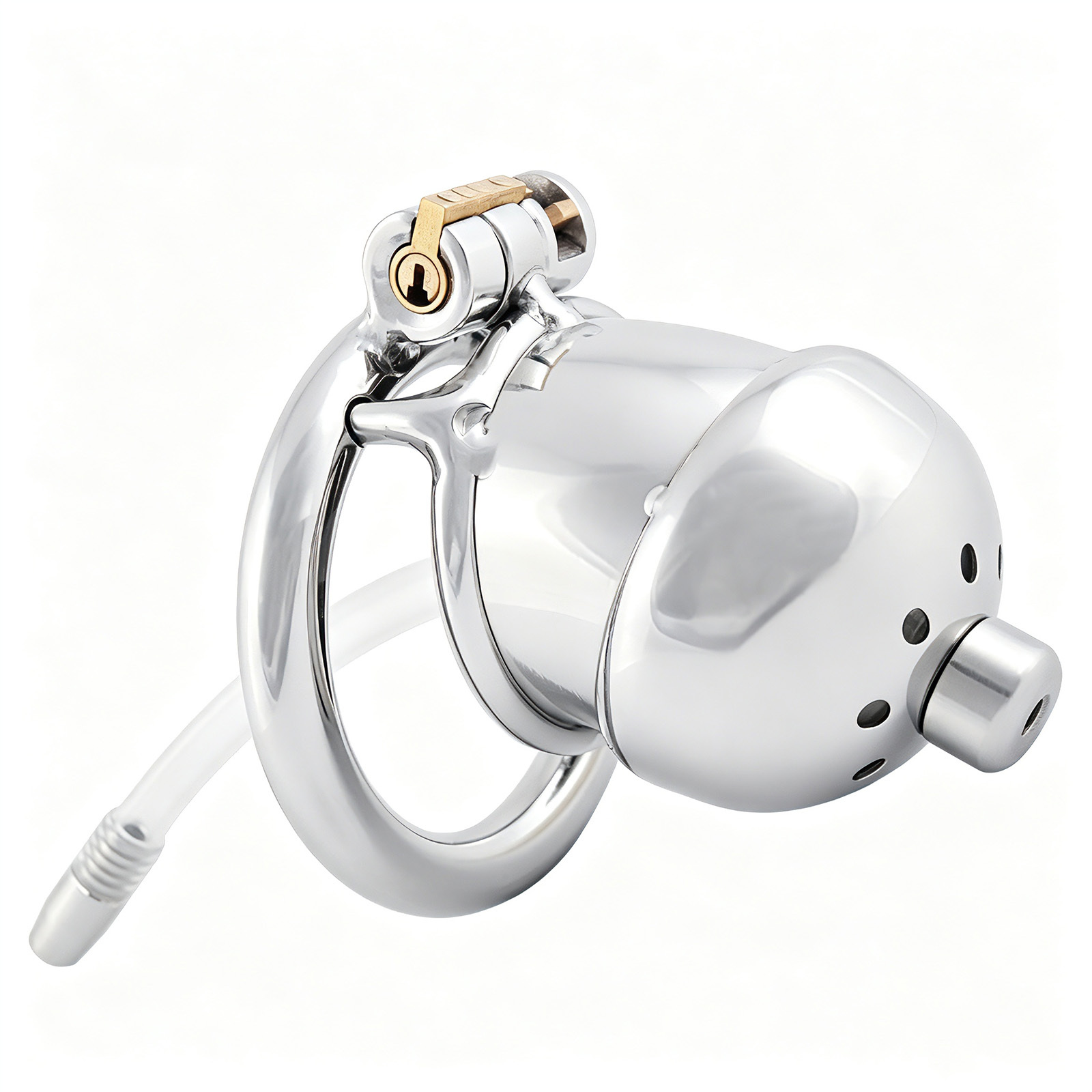 TERNENCE Male Cock Cage Penis Lock Device with Fetish Erotic Sex Toys for Men with Urethral Tube