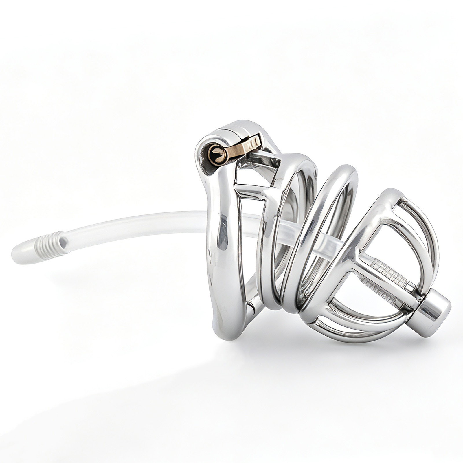 TERNENCE Male Chastity Virginity Lock Ergonomic Design Cock Cage with Catheter