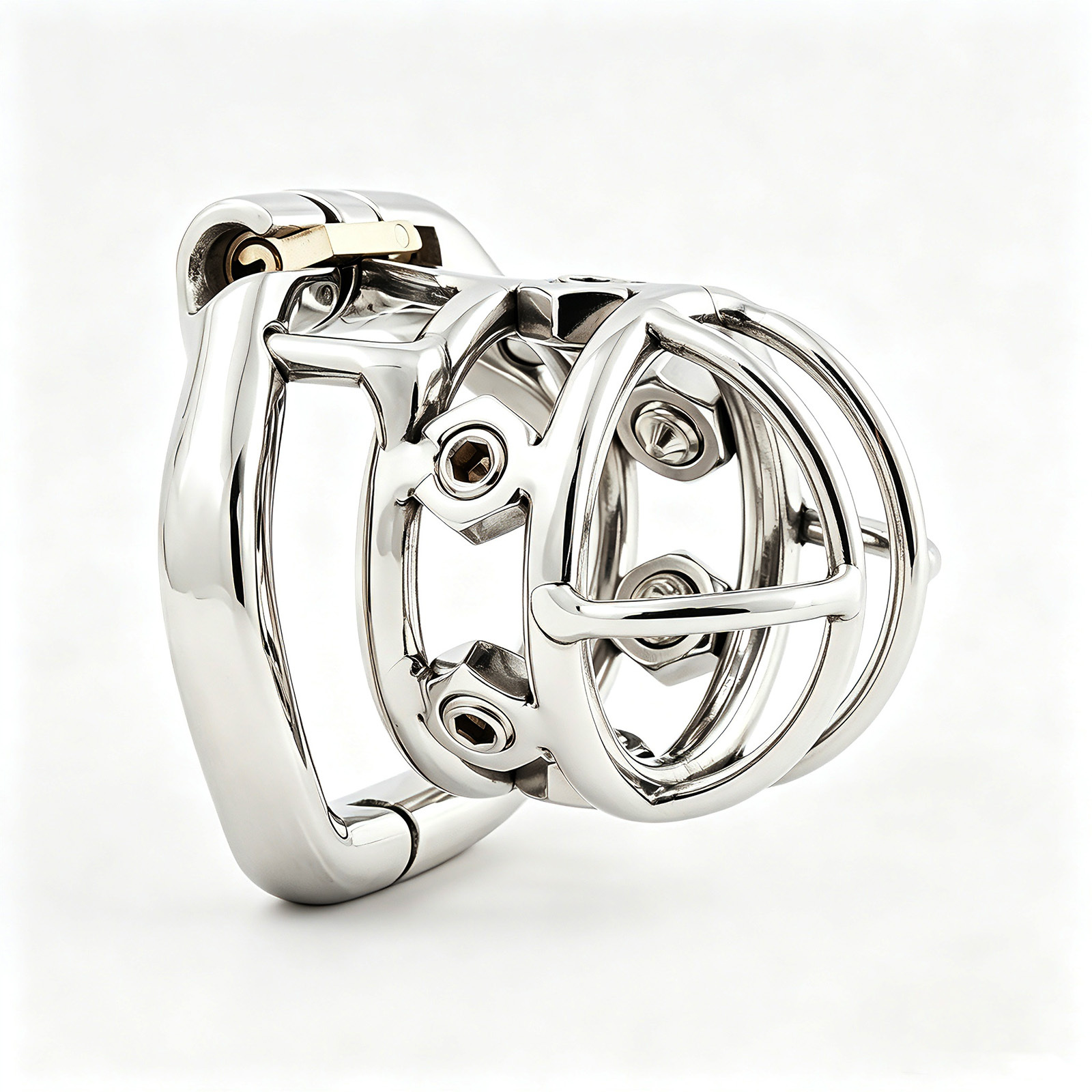 TERNENCE Male Spiked Chastity Device Stainless Steel Cock Cage Penis Ring Virginity Lock Chastity Belt