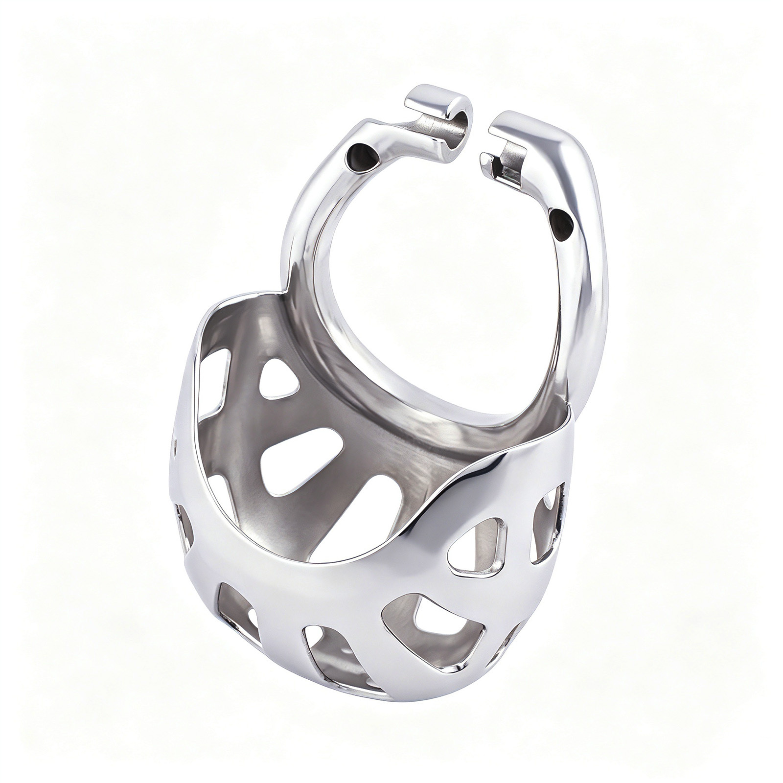 TERNENCE Male Cock Cage Device Base Ring Ergonomic Design 304 Stainless Steel Chastity Device Ring with Scrotal Wrapper
