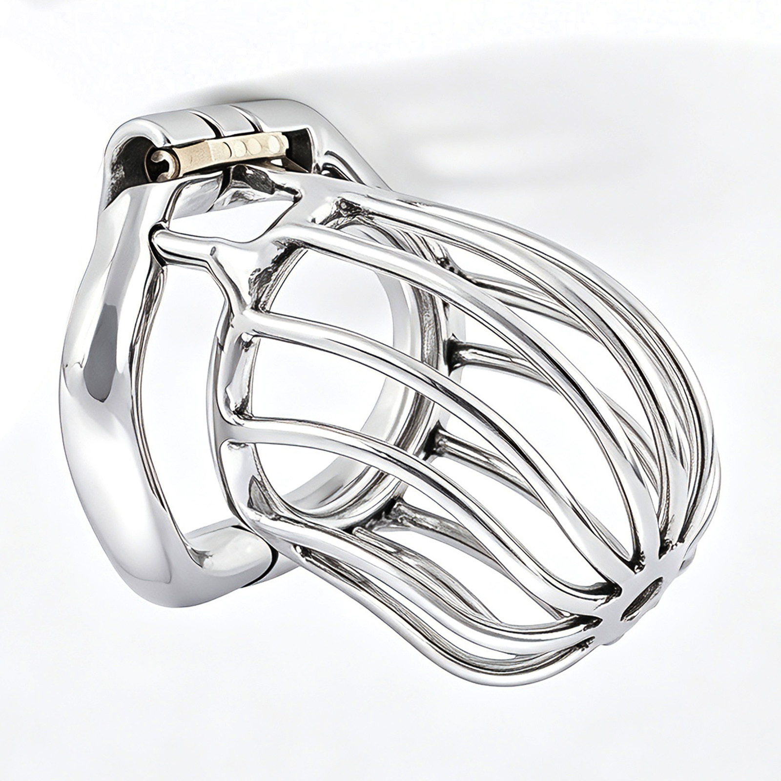 TERNENCE Stainless Steel Chastity Locked Men's Virginity Lock Belt Short Male Cock Cage