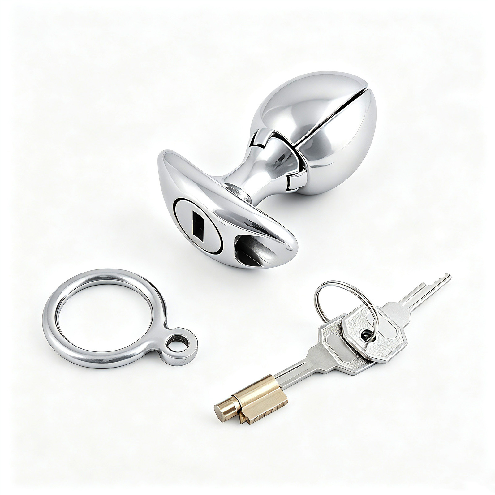 TERNENCE Metal Openable Anal Plugs 304 Stainless Steel Heavy Adjustable A-nus Lock with Handles Sex Toys Adult Games Men's Chastity Device