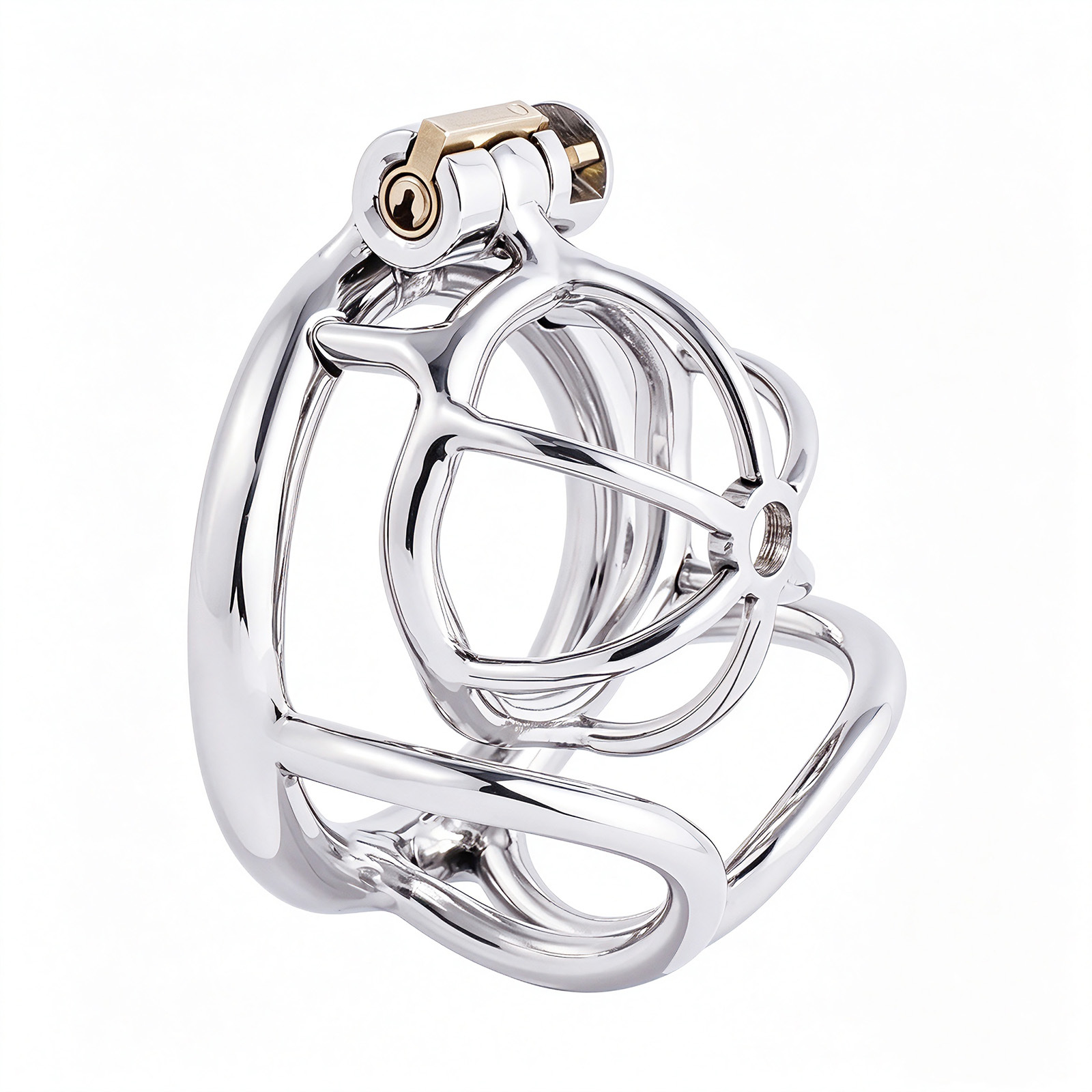 TERNENCE Male Chastity Device Small 304 Steel Stainless Comfortable Ergonomic Design Closed Ring Cock Cage Men