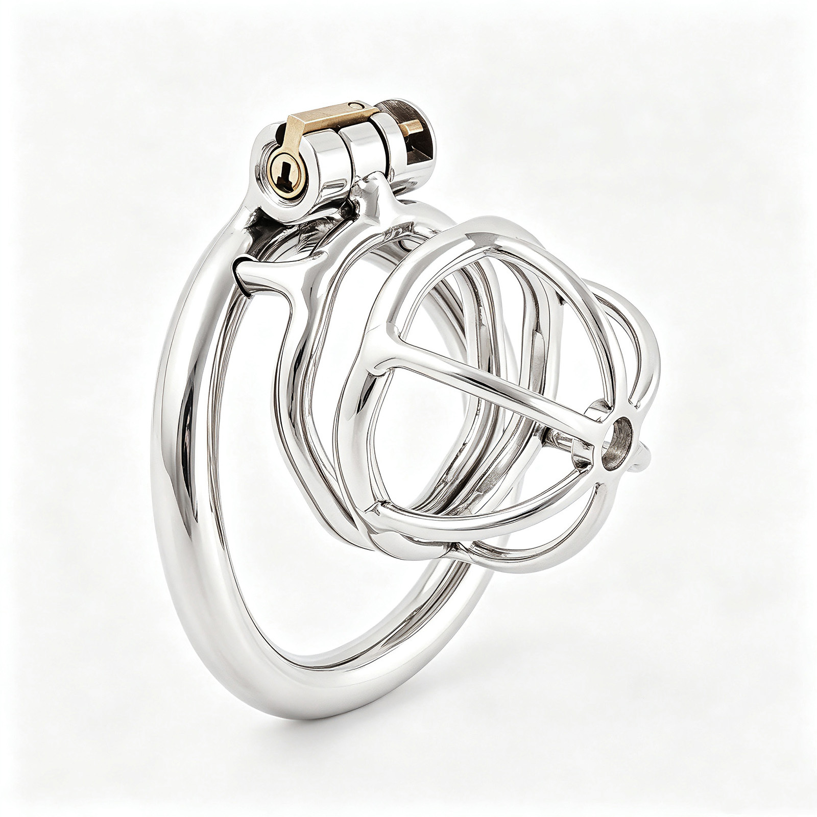 TERNENCE Male Chastity Device Stainless Steel Small Ergonomic Design Stealth Lock for Adults Solitary Extreme Confinement Cage
