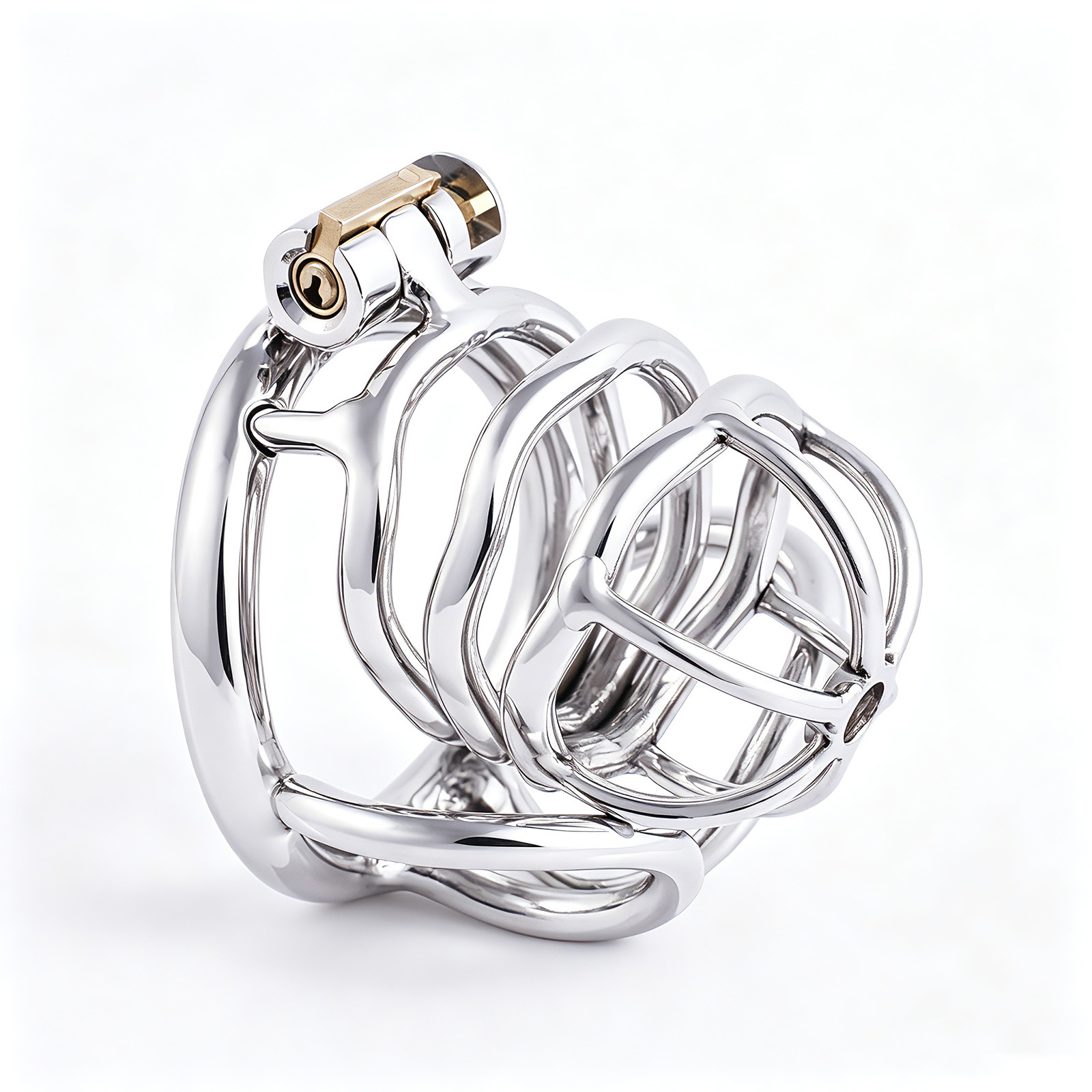 TERNENCE Steel Chastity Cage with Ergonomic Design Splitter Base Ring for Male SM Penis Exercise Sex Toys