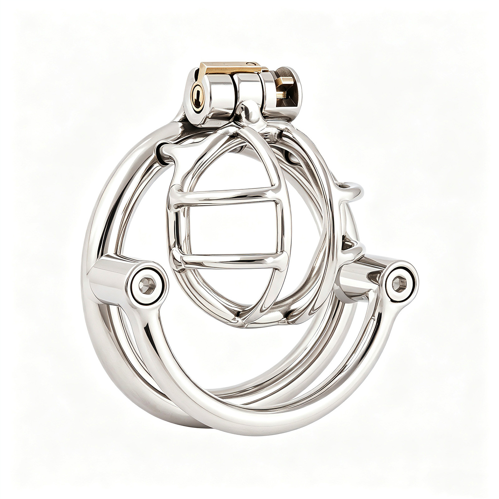 TERNENCE Men Short Small Chastity Device Prevent Escape Design Closed Ring Cock Cage Adult Game Sex Toy