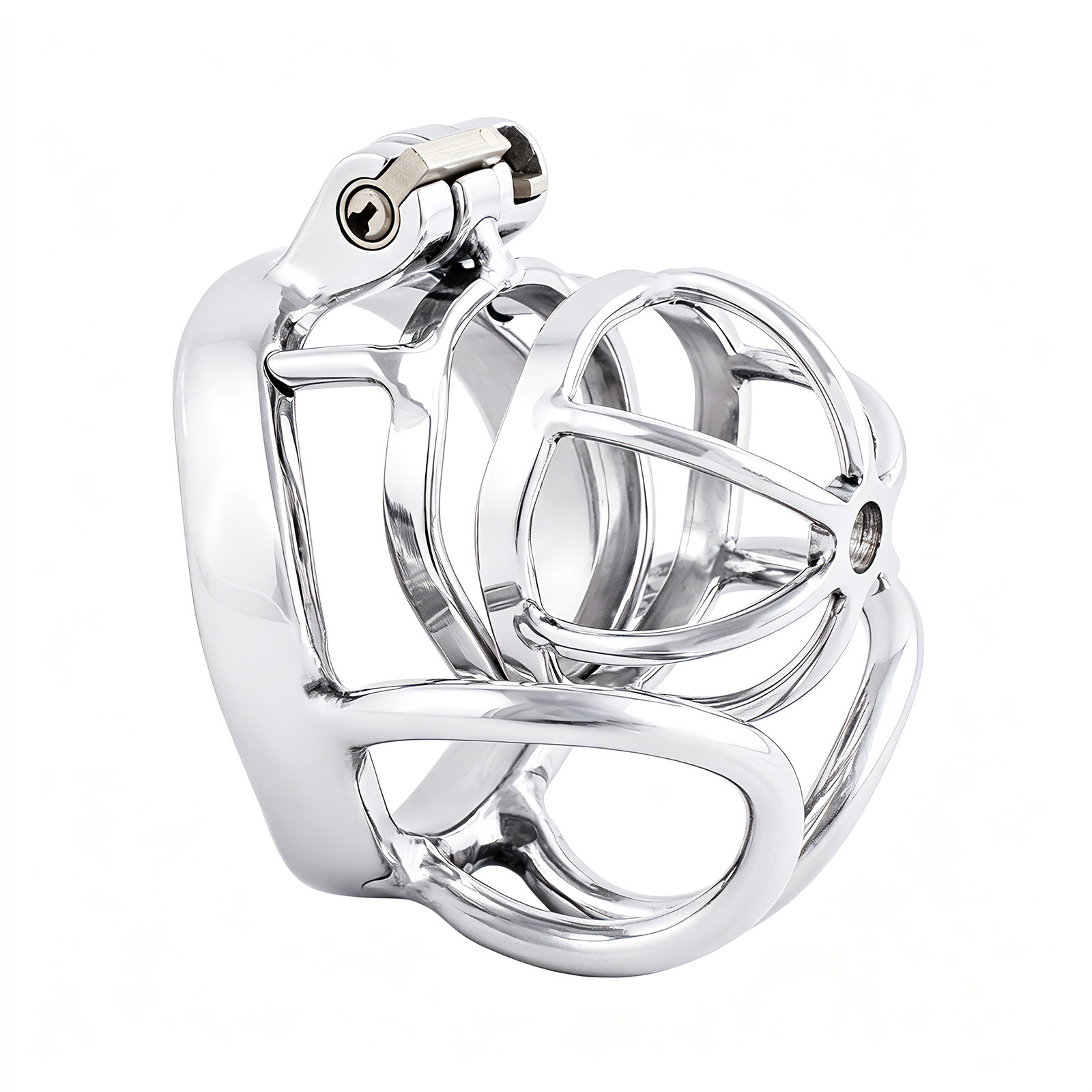TERNENCE Male Cock Cage Chastity Device Stainless Steel Comfortable Ergonomic Design Closed Ring Cock Cage Adult Game Sex Toy