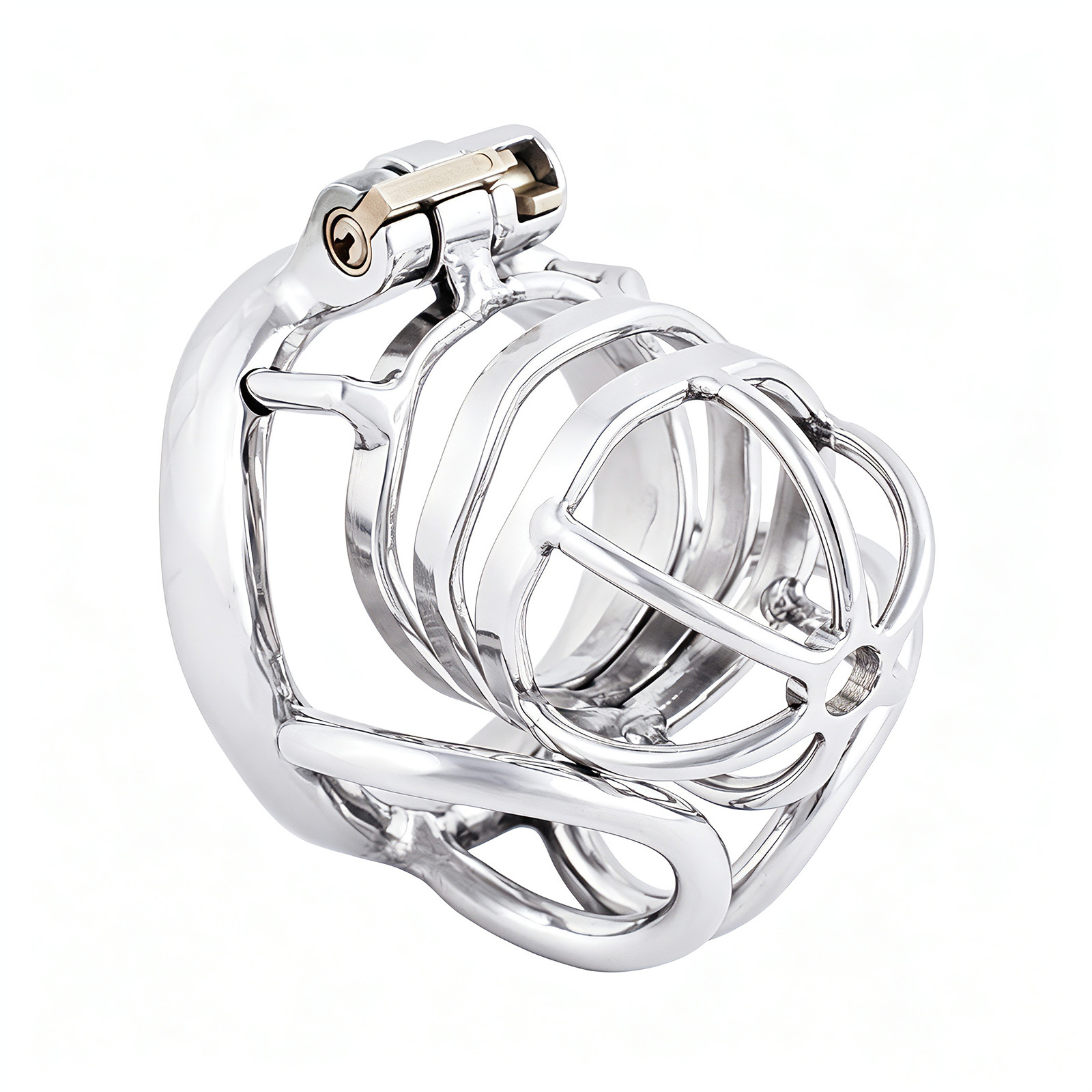 TERNENCE Male Cock Cage Stainless Steel Chastity Device, Comfortable Male Cock Cage Adult Game Sex Toy