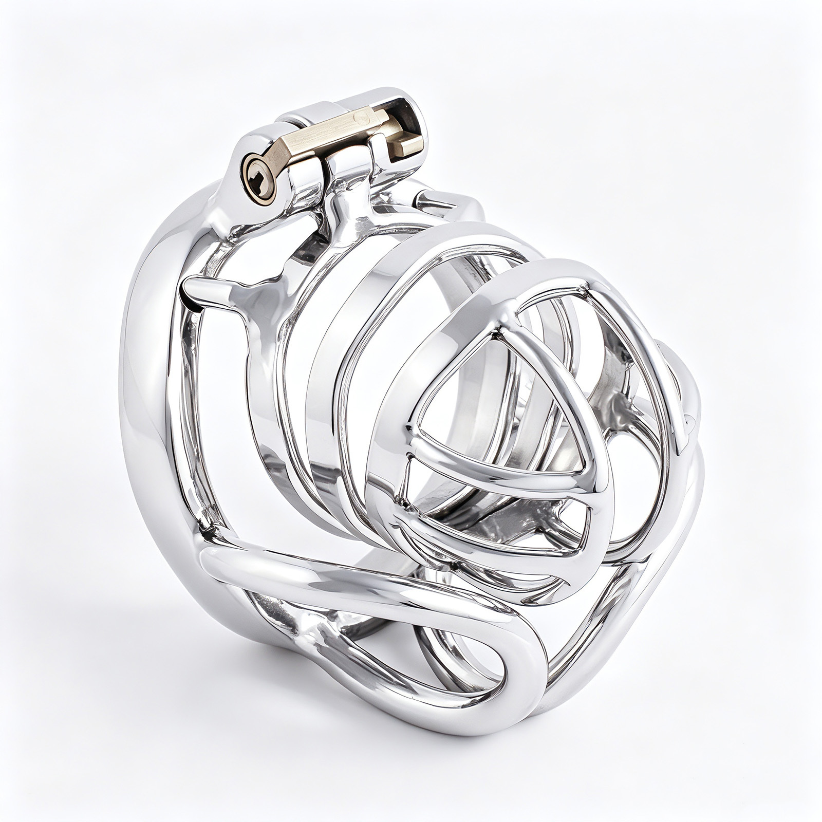 TERNENCE Chastity Cage Steel Stainless Penis cage with Ergonomic Design Splitter Base Ring for Male SM Penis Exercise Sex Toys