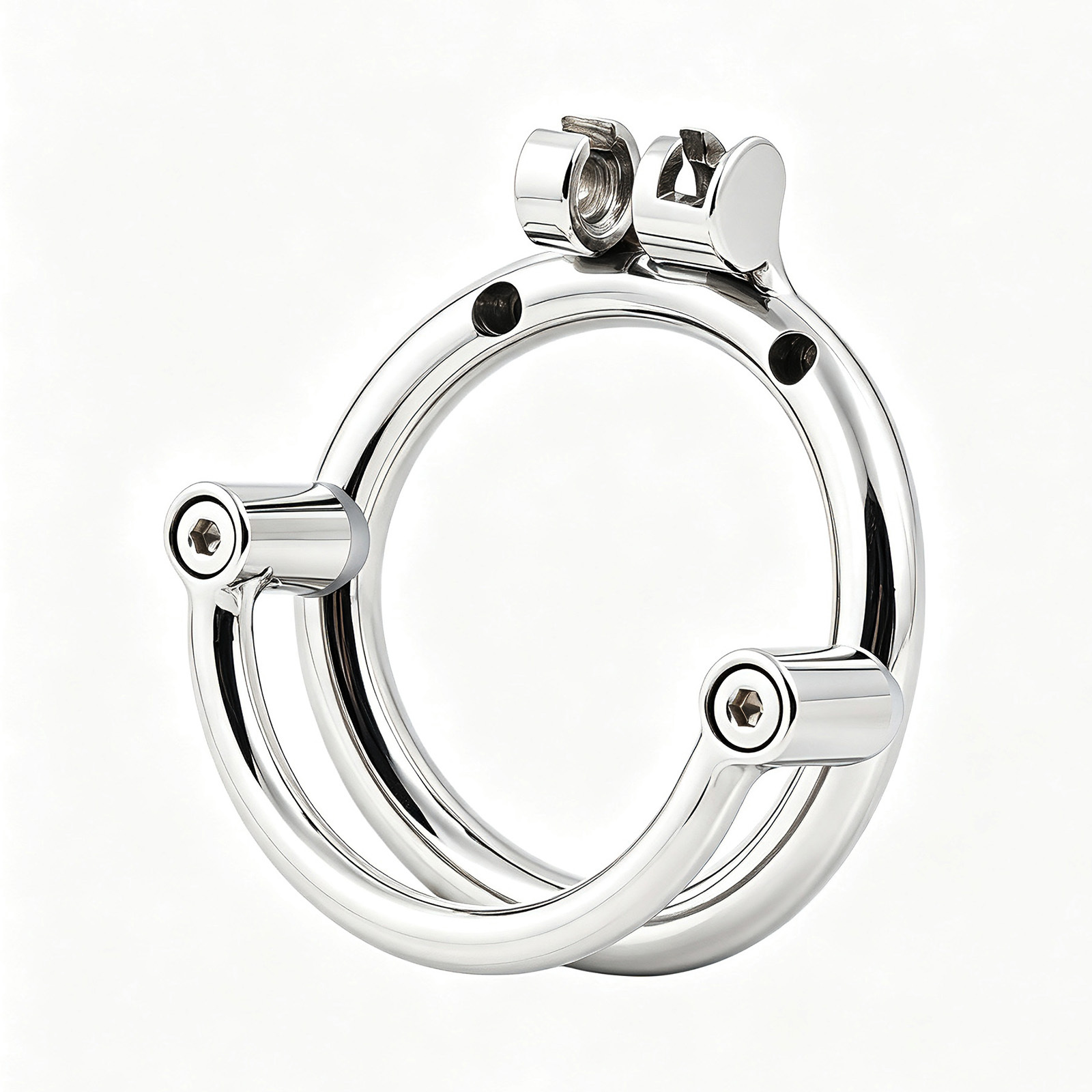 TERNENCE Male Chastity Cage Base Ring Prevent Escape Design Stainless Steel Chastity Device Closed Ring