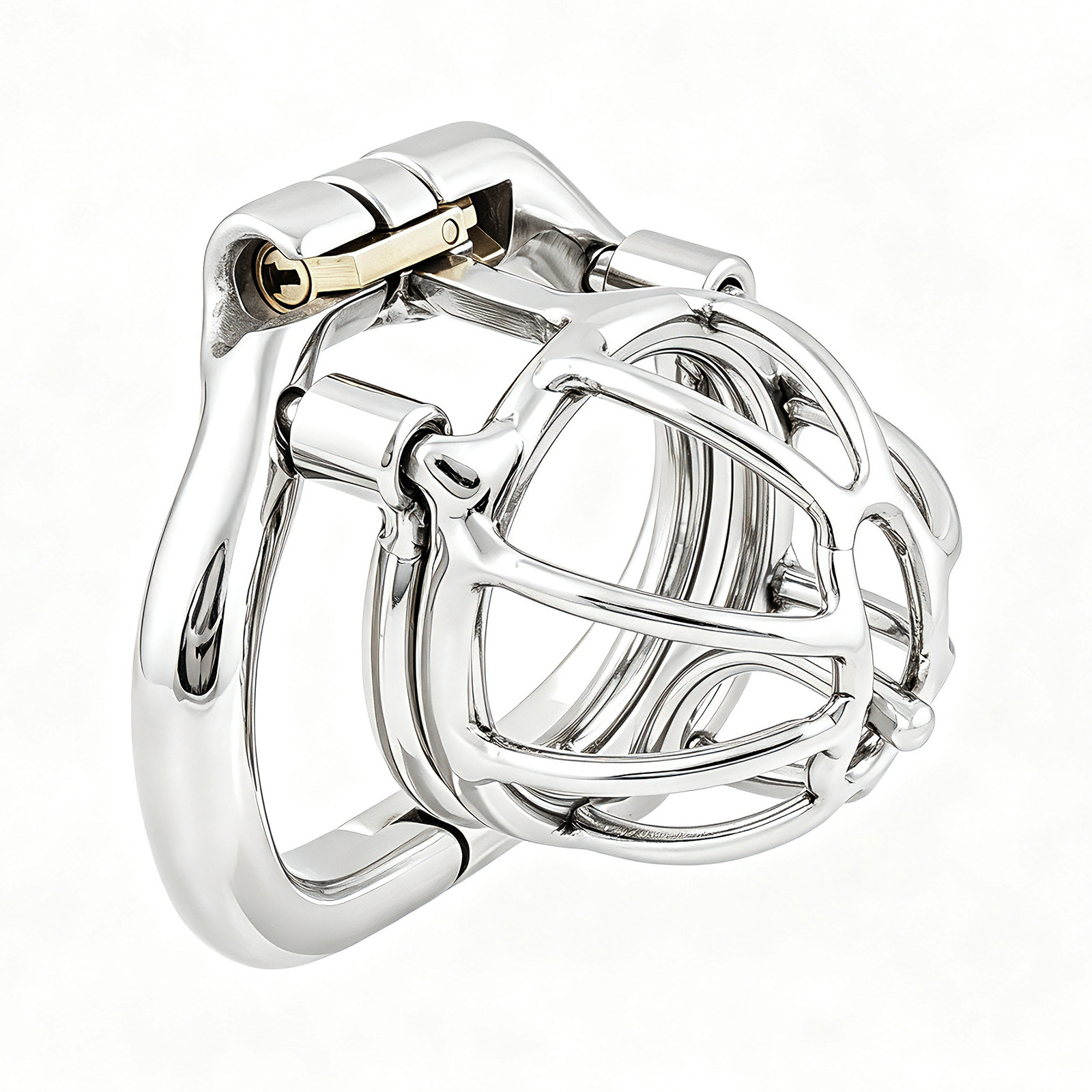 TERNENCE Male Chastity Device with Removable PA Puncture Hinged Ring Small Cock Cage Sex Toy