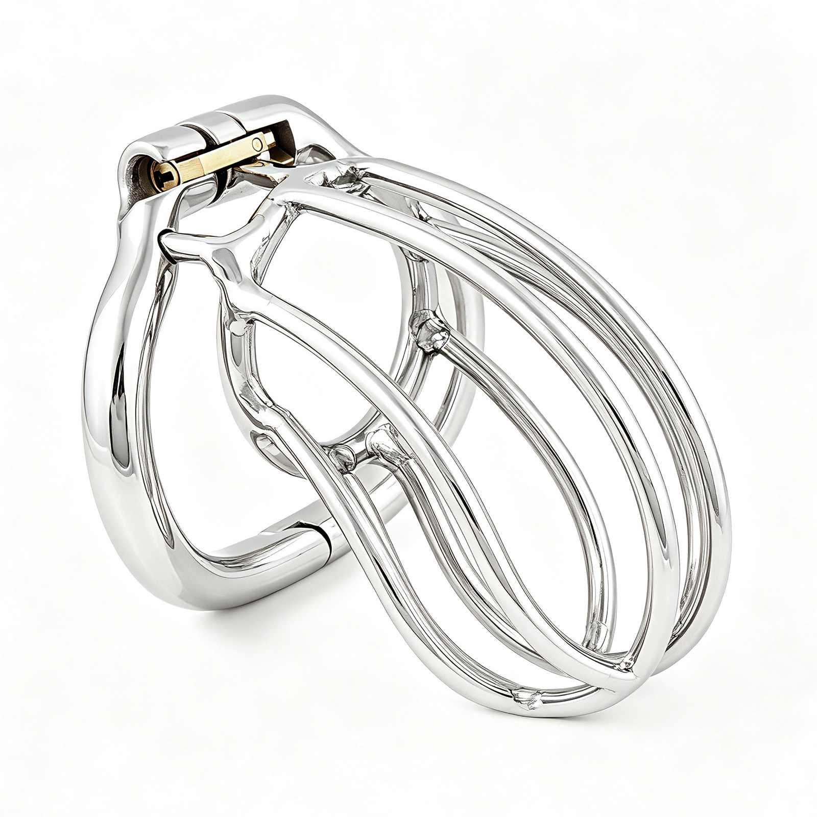 TERNENCE Male Chastity Device Ergonomic Design Stainless Steel Hinged Ring Male Cock Cage Adult Game Sex Toy