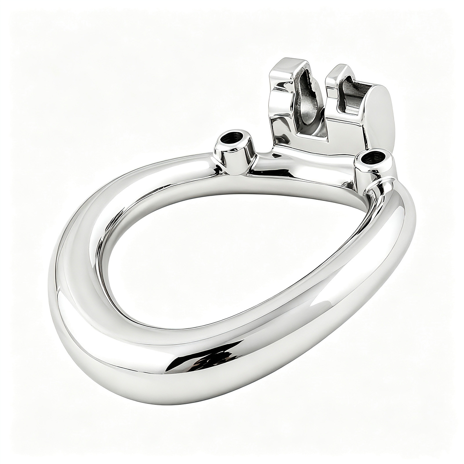 Ternence Male Chastity Device Base Ring 304 Stainless Steel Ergonomic Design Heavy-Duty Model Chastity Cage Closed Ring for Ternence X Series Chastity Cage