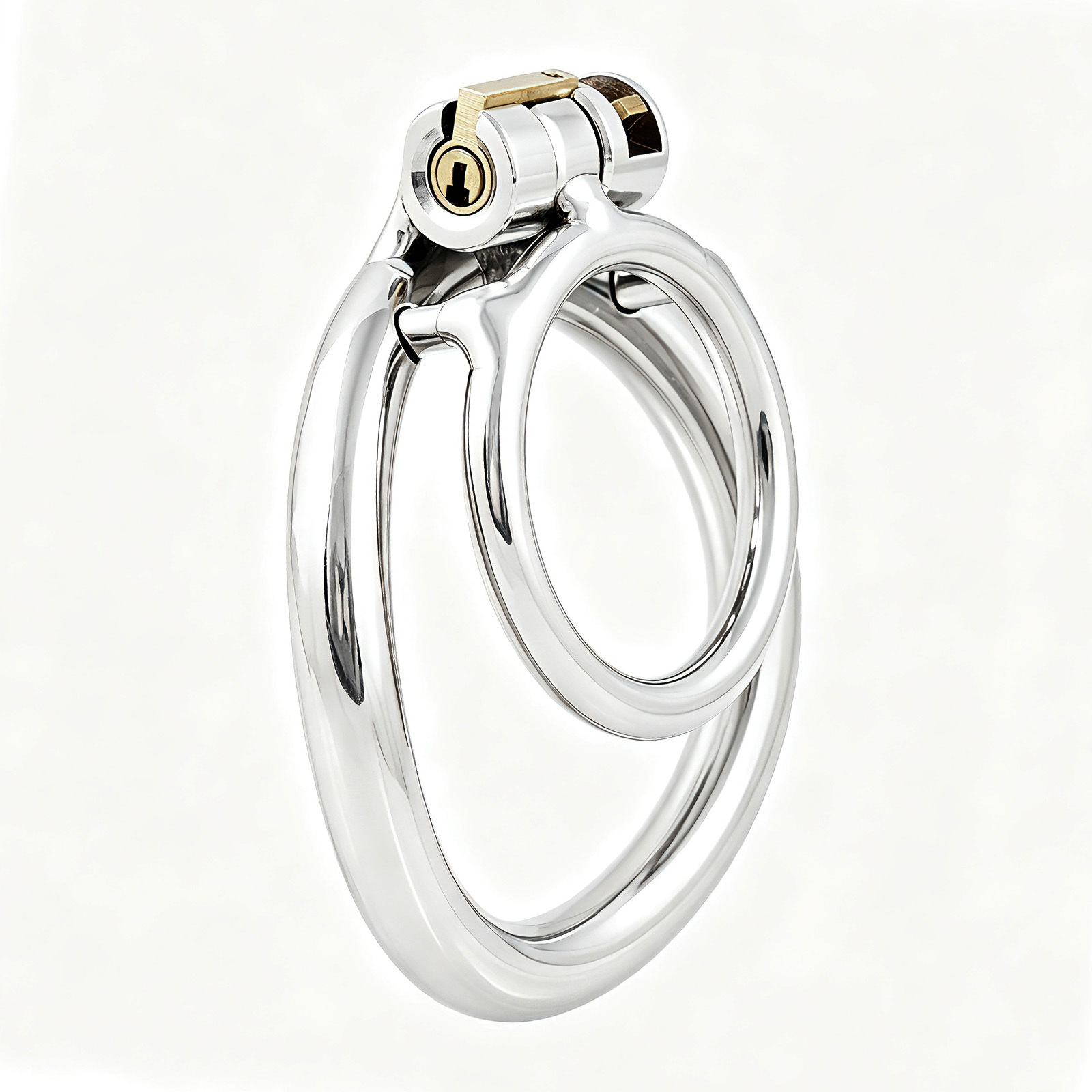 Ternence Male Short Chastity Device Ring Ergonomic Design Stainless Steel Cock Cage Adult Game Sex Toy