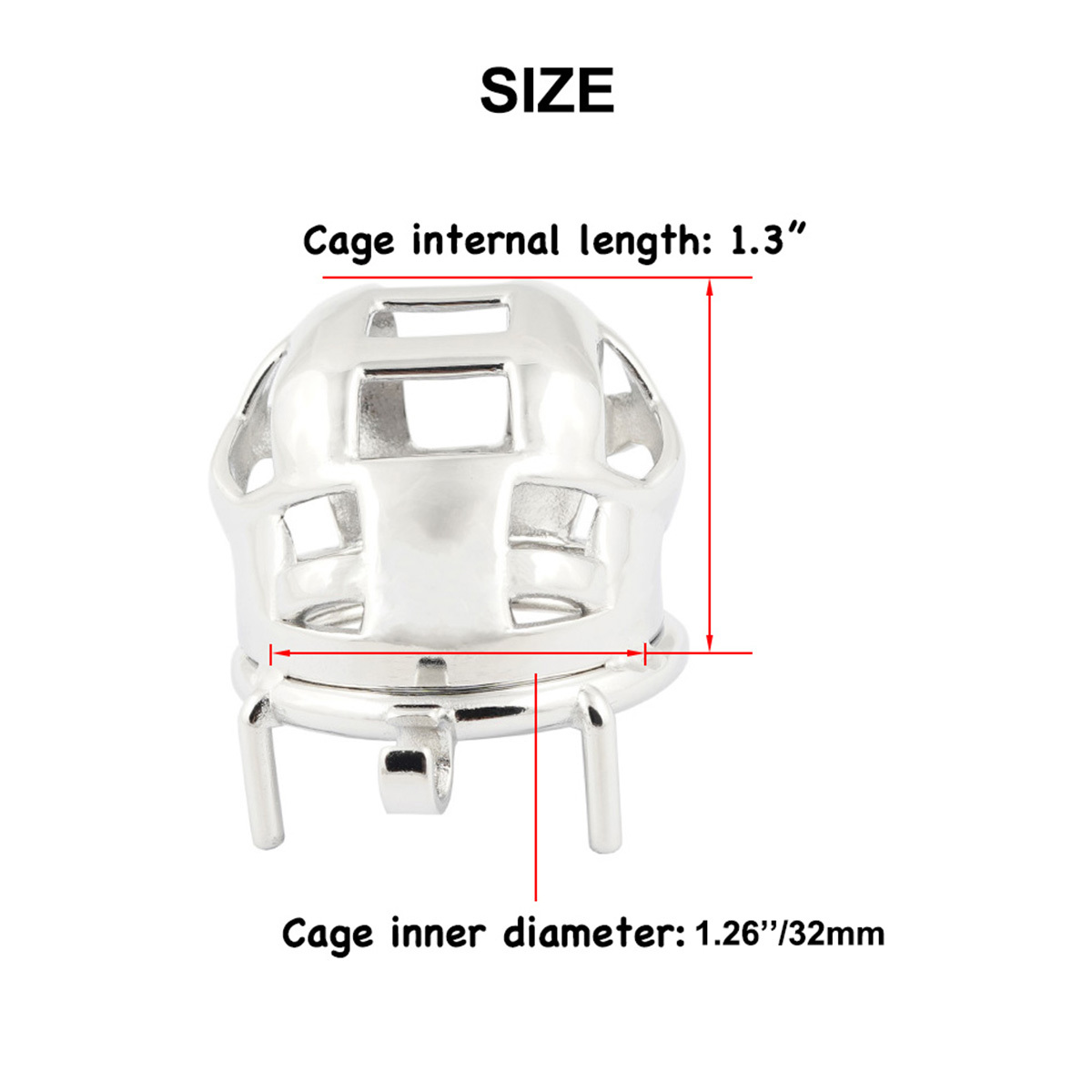 Large Short Male Chastity Device Stainless Steel Cock Cage Sex Toys for Men (only cages do not include rings and locks)