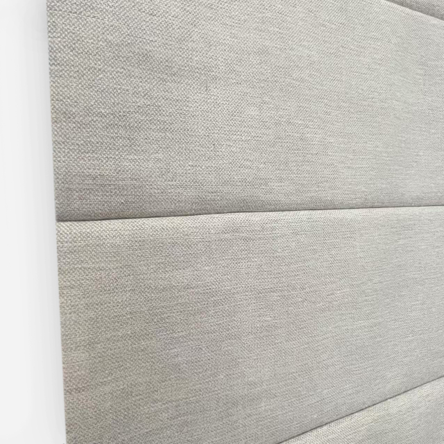 Dew RDE-01 – Double Roman Shade in Wool-Blend Taupe with Sheer Liner for Layered Light Control