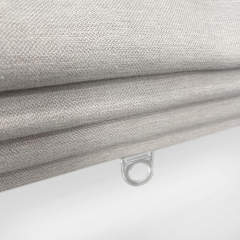 Dew RDE-01 – Double Roman Shade in Wool-Blend Taupe with Sheer Liner for Layered Light Control