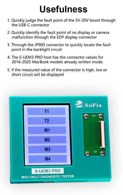 S-UEM3 PRO Mac Fault Diagnostic Tester