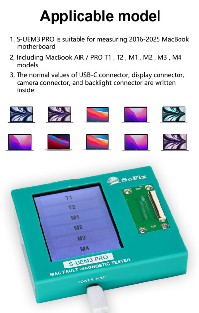 S-UEM3 PRO Mac Fault Diagnostic Tester