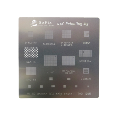 MacBook logic board BGA chip stencil，M1 / M2 / M3 / M4 / 2016-2020 WIFI,T1,T2,PMU,SMC Reballing