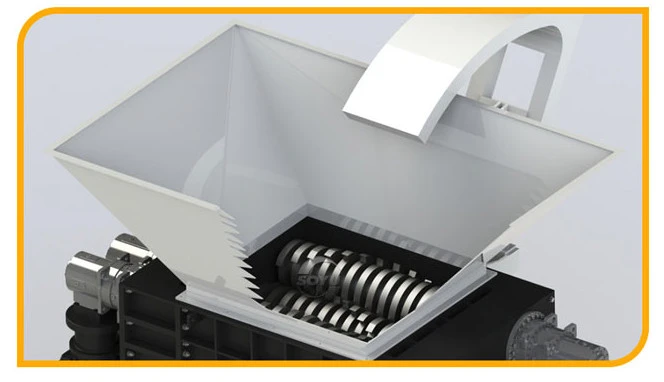 SOYU heavy-duty-shredder-internal-hydraulic-ram-for-bulky-waste-feeding