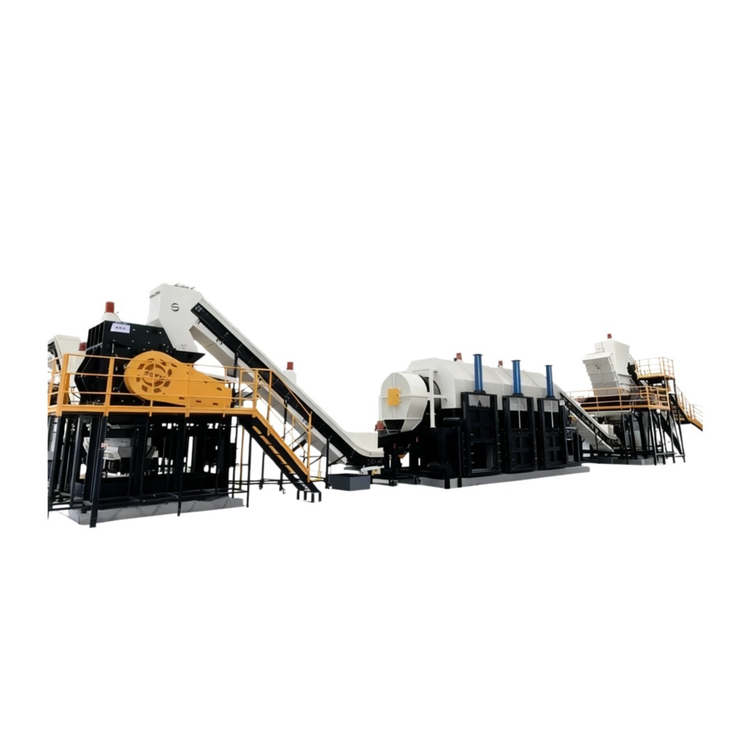 Complete metal recycling line with SOYU hammer mill and magnetic separator