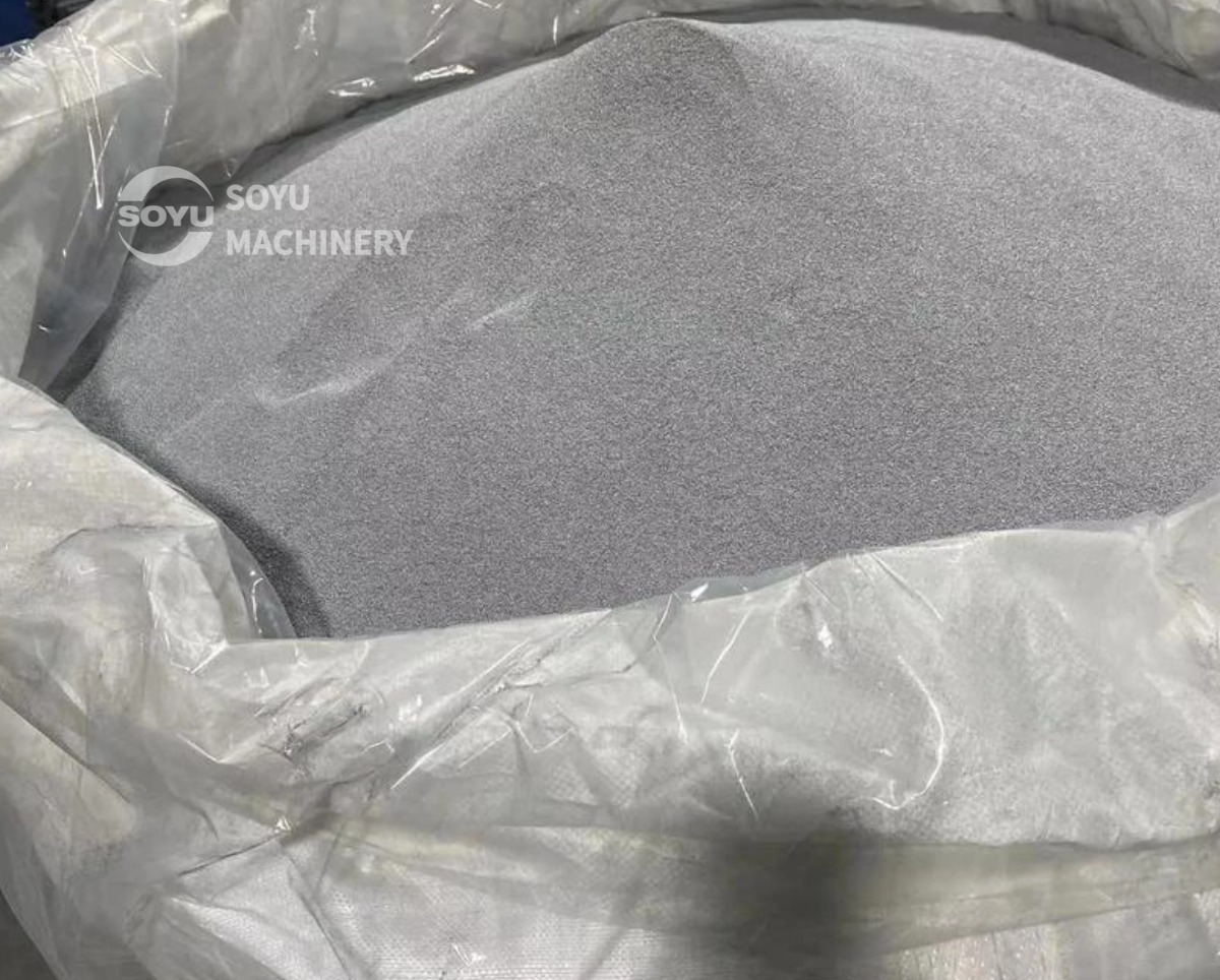 Aluminum powder recovered from lithium battery recycling