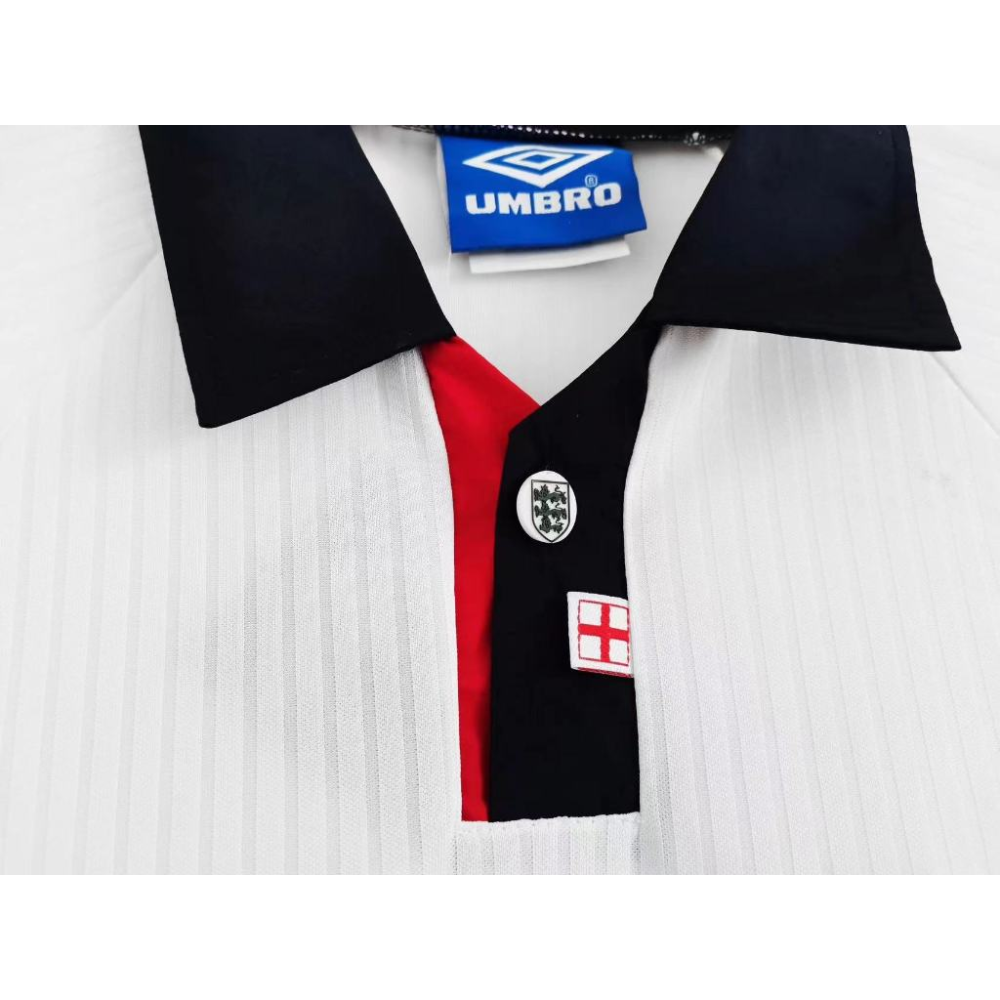 1998 England Retro Home Soccer Jersey