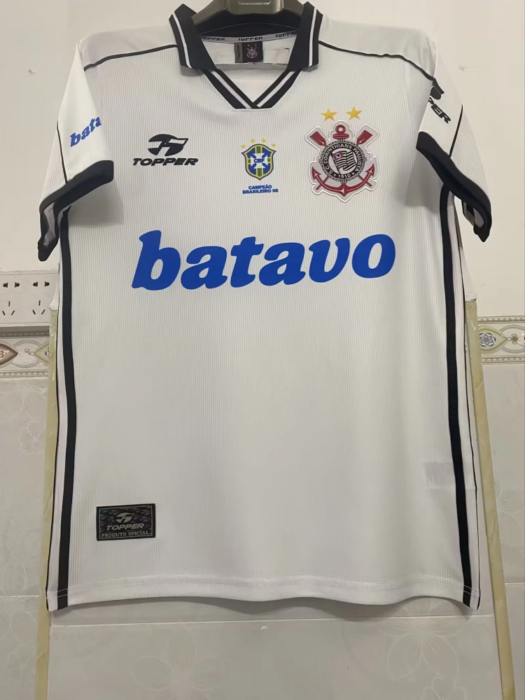 1999 Corinthians Retro Home Soccer Jersey