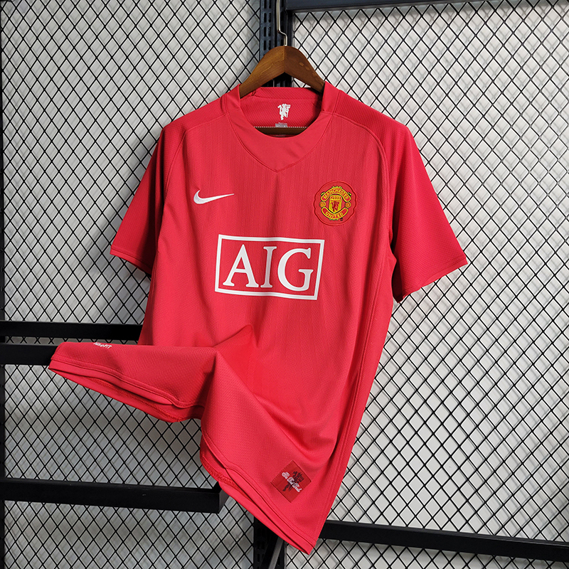 2007/2008 Manchester United Retro Home Soccer Jersey