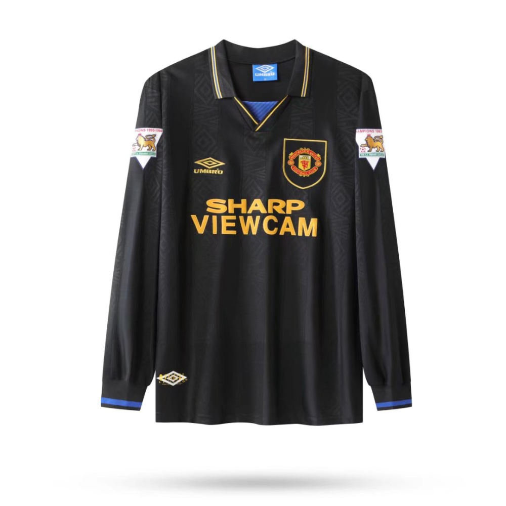 1994/1995 Manchester United Retro Away Long Sleeved Soccer Jersey