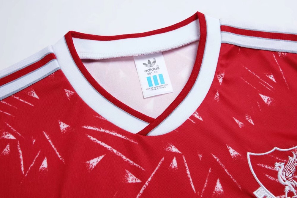 1990/1991 Liverpool Retro Home Soccer Jersey
