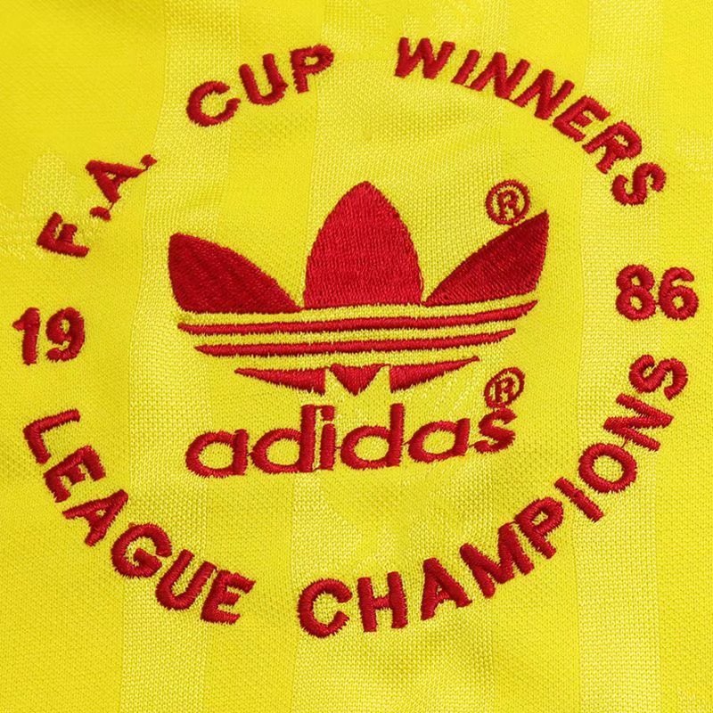 1985/1986 Liverpool Retro yellow Soccer Jersey