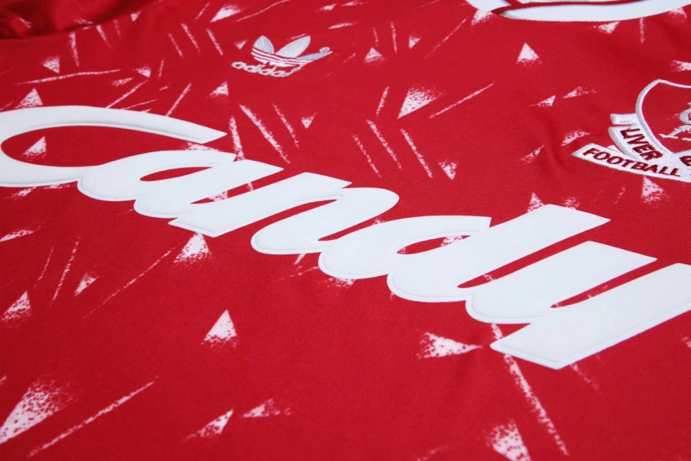 1990/1991 Liverpool Retro Home Long Sleeved Soccer Jersey