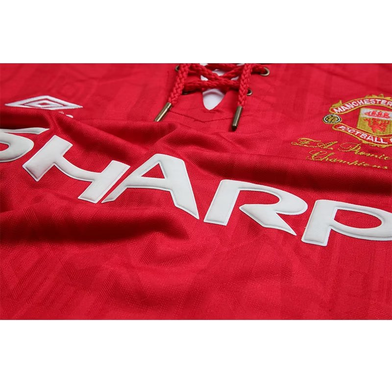 1992/1993 Manchester United Retro Home Long Sleeved Soccer Jersey