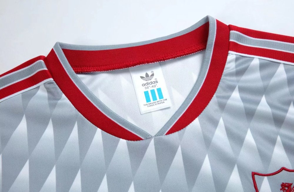 1990/1991 Liverpool Retro Away Long Sleeved Soccer Jersey