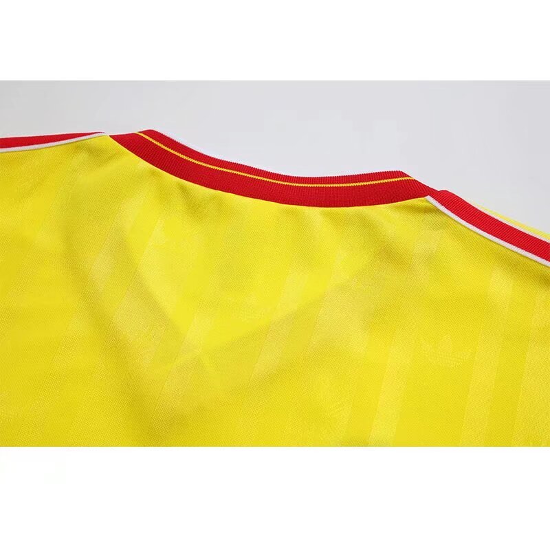 1985/1986 Liverpool Retro yellow Soccer Jersey