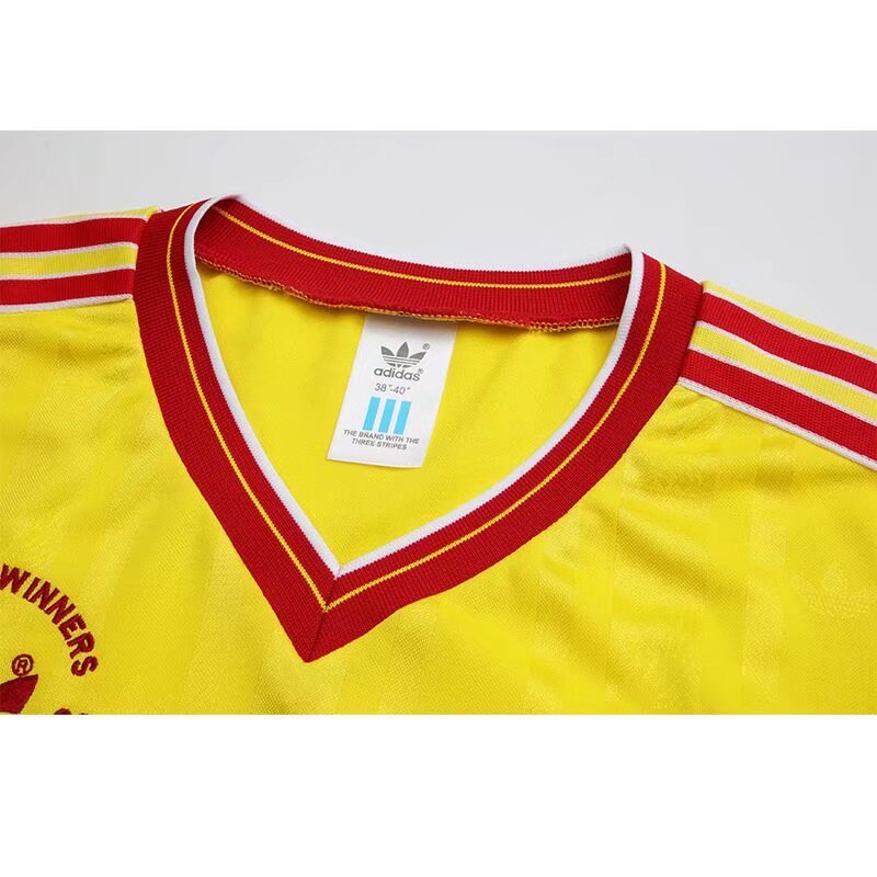 1985/1986 Liverpool Retro yellow Soccer Jersey