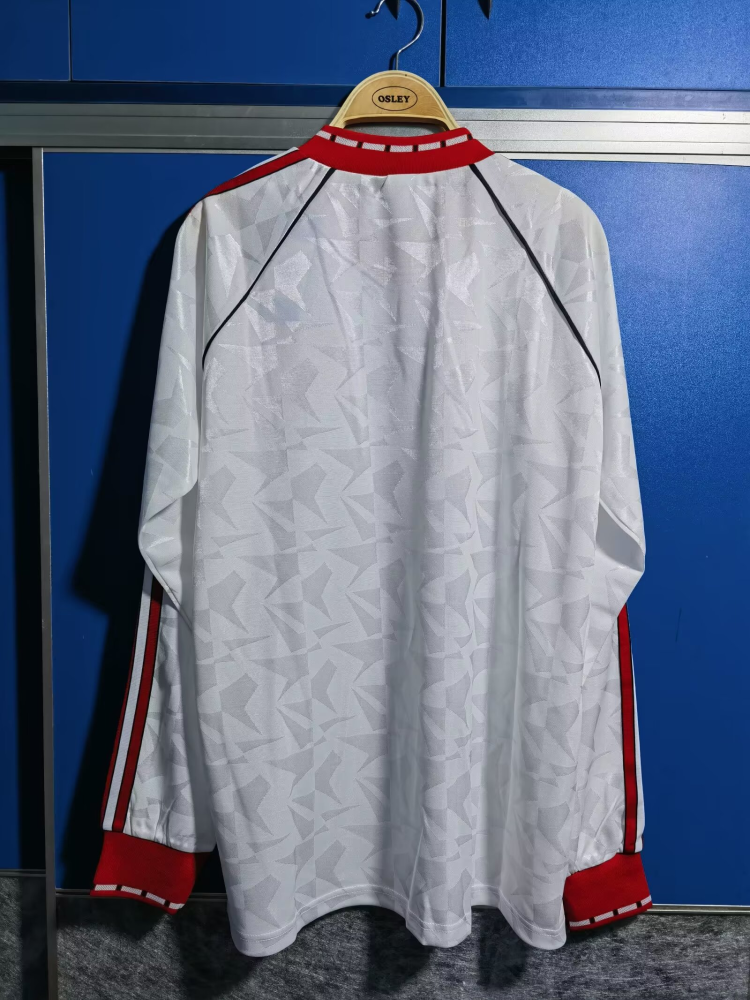 1991 Manchester United Retro Away Long Sleeved Soccer Jersey