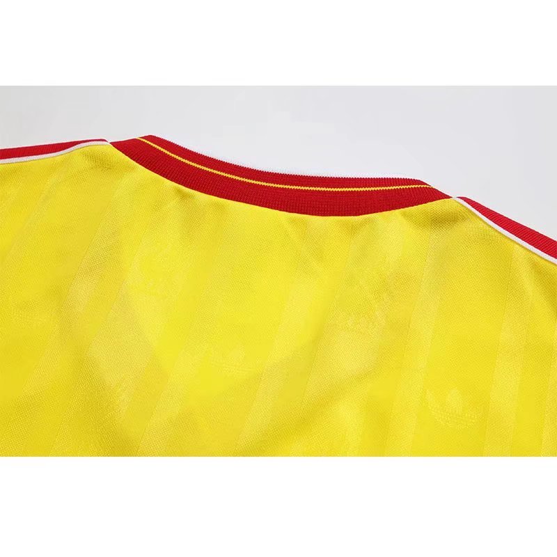 1985/1986 Liverpool Retro yellow Soccer Jersey