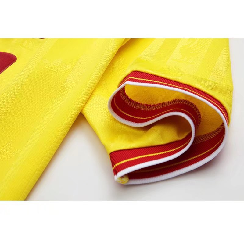1985/1986 Liverpool Retro yellow Soccer Jersey