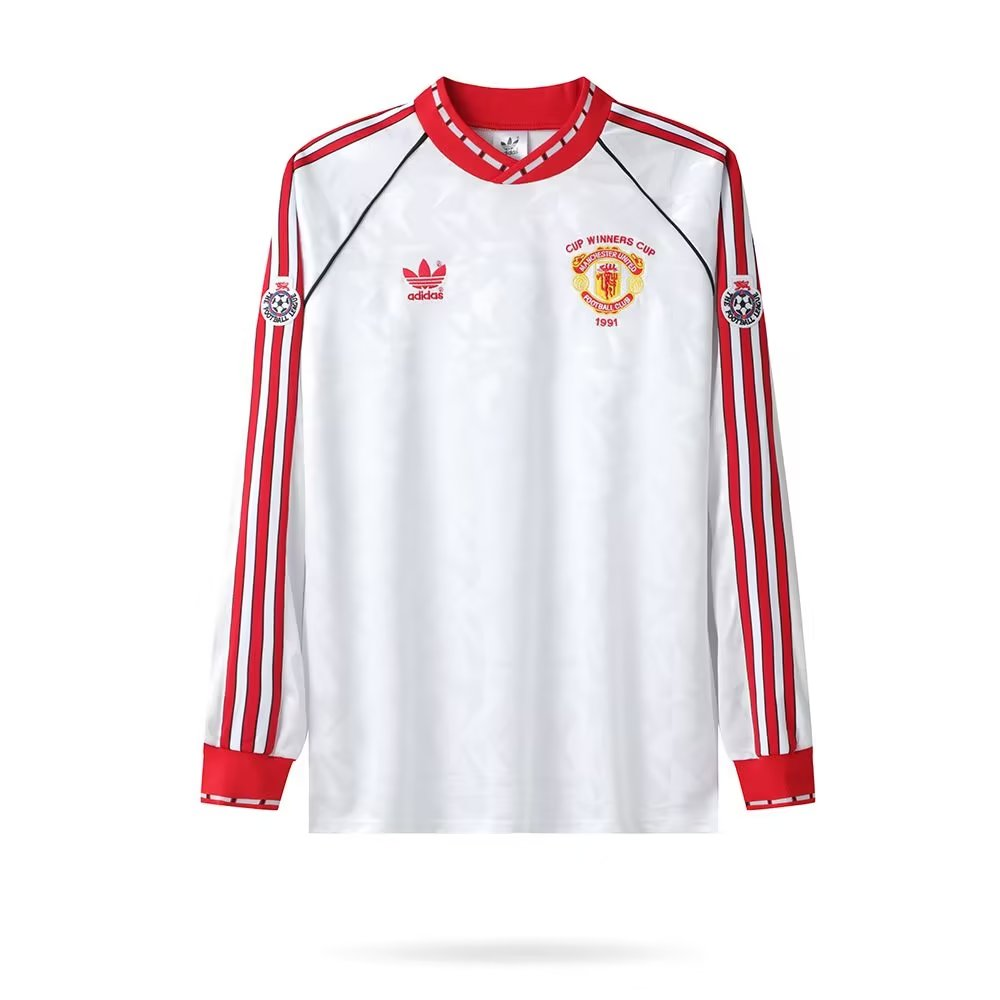 1991 Manchester United Retro Away Long Sleeved Soccer Jersey