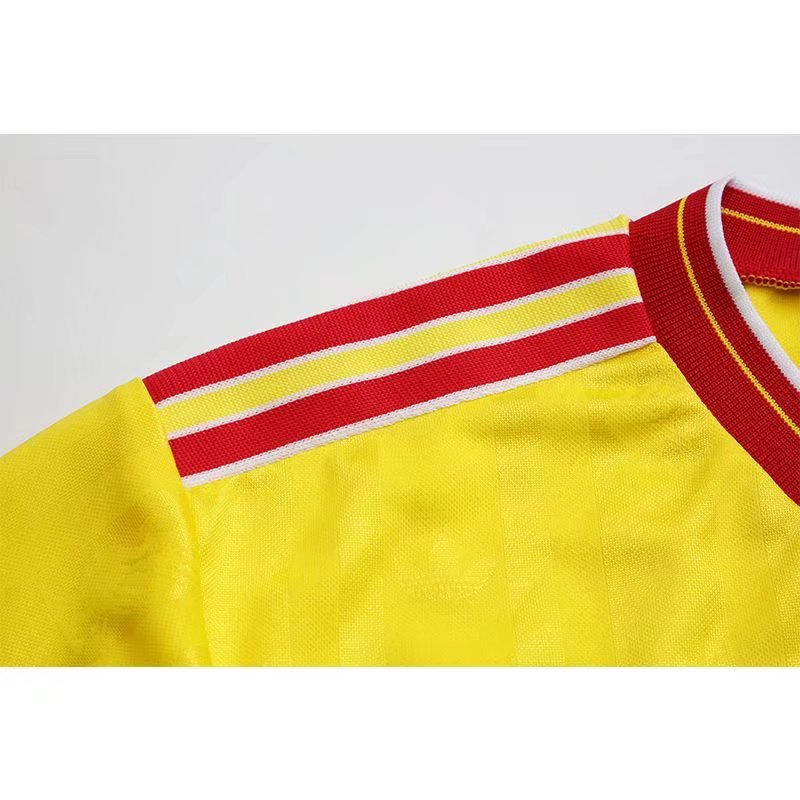 1985/1986 Liverpool Retro yellow Soccer Jersey