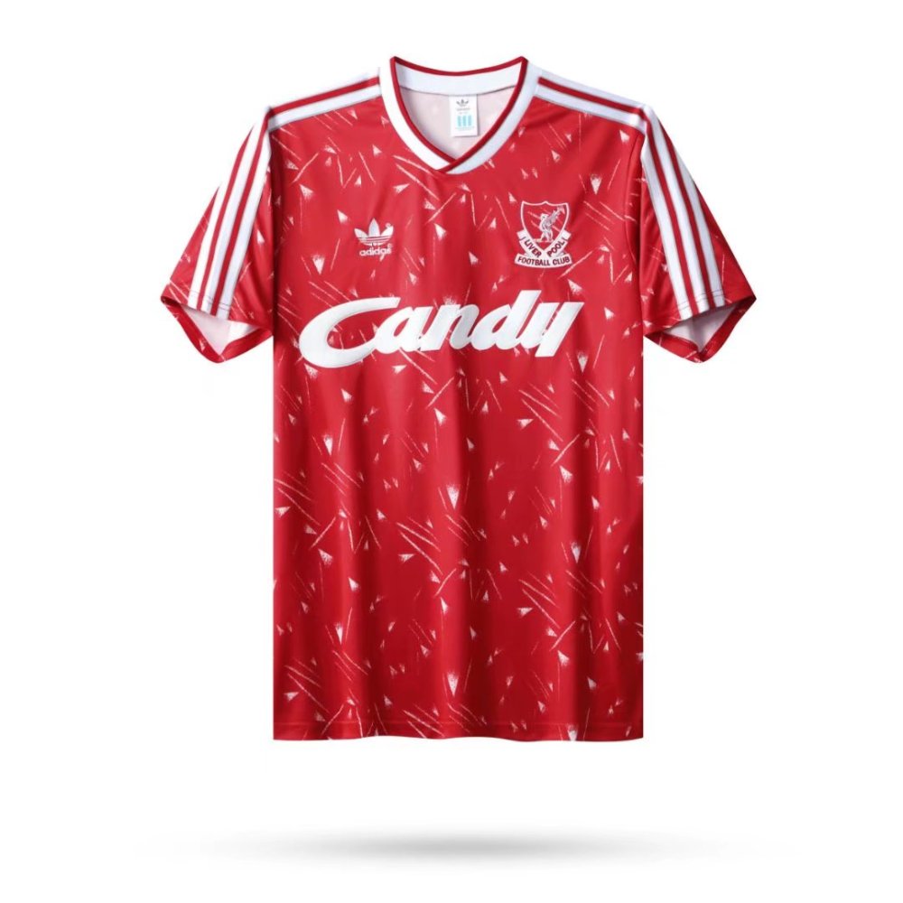 1990/1991 Liverpool Retro Home Soccer Jersey