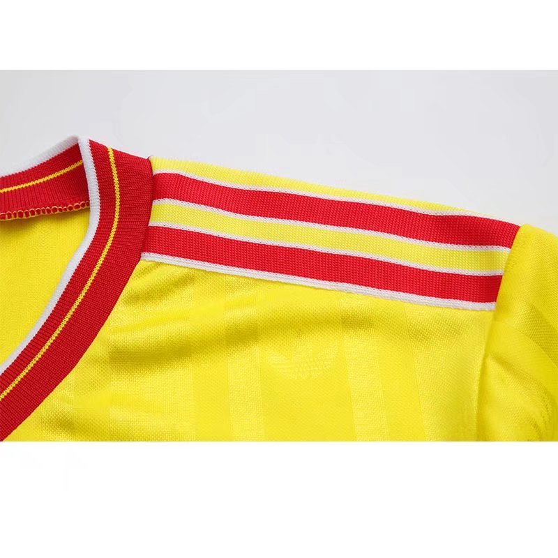 1985/1986 Liverpool Retro yellow Soccer Jersey