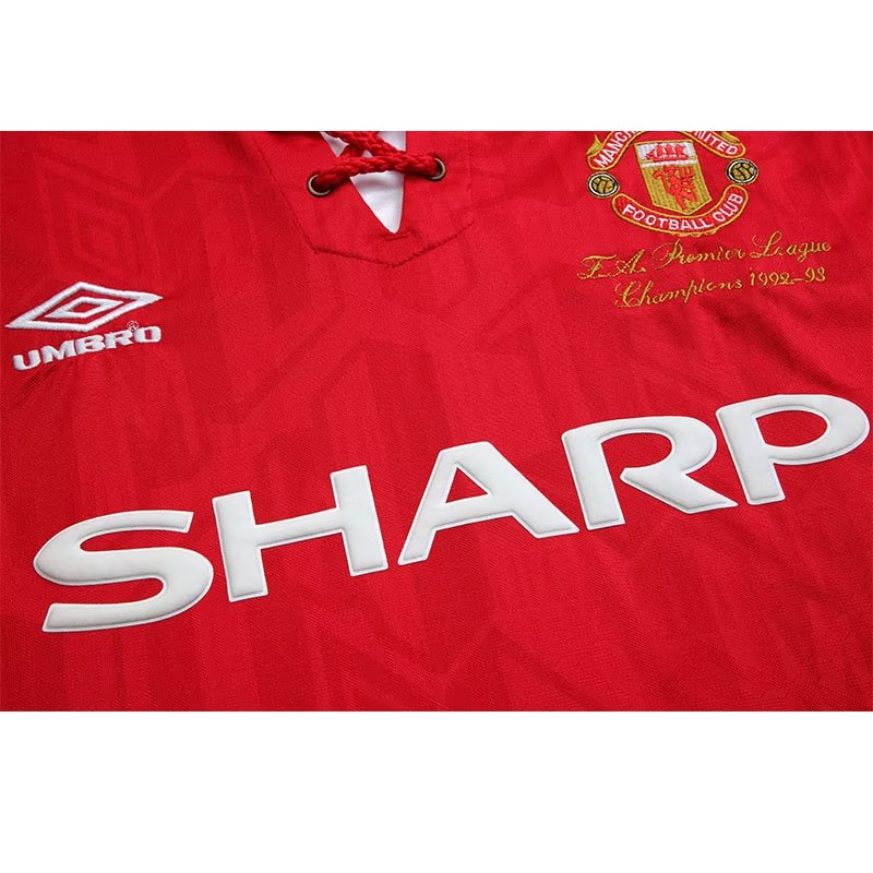 1992/1993 Manchester United Retro Home Soccer Jersey